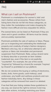 poshmark listing rules