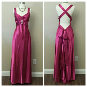 raspberry pink formal dress collage